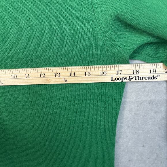 Charter Club Luxury 100% Cashmere Sweater Woman Small Pullover Crew Neck Green - Picture 8 of 9